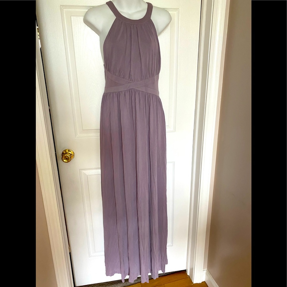 Silence + Noise lavender halterback maxi dress nwt